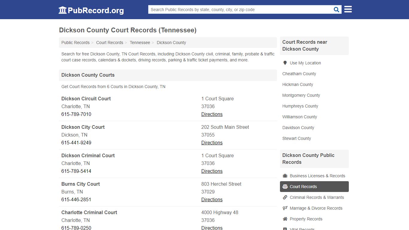 Free Dickson County Court Records (Tennessee Court Records)